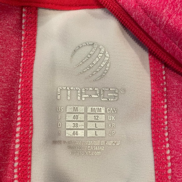 MPG Pink Coral 1/4 Zip Pullover - Size Medium - Picture 8 of 11